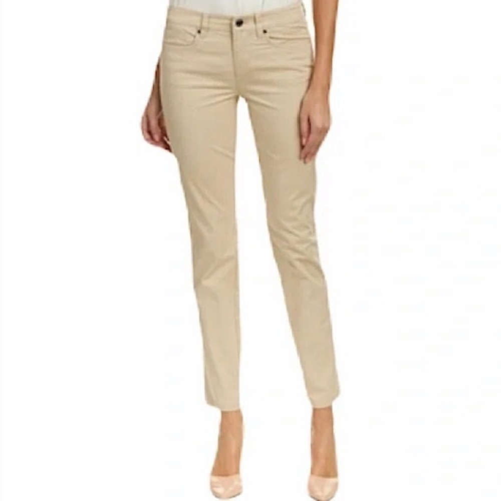 Brooks Brothers Women, Khaki Tapered Straight Leg Jackie Fit Chino Pant, 14